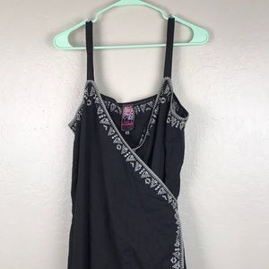 Johnny Was embroidered wrap dress